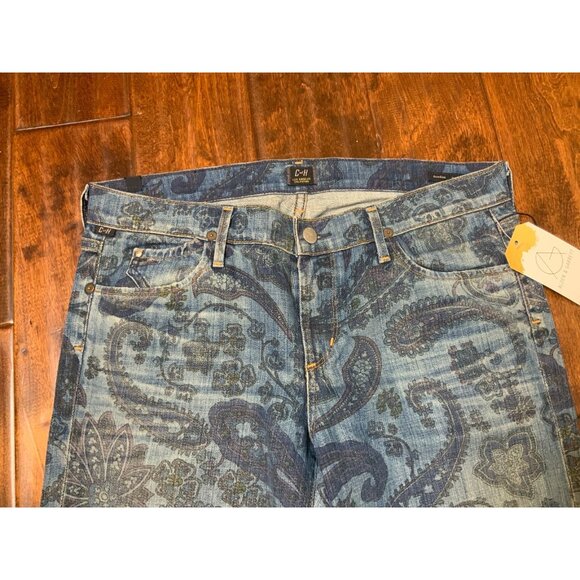 Citizens of Humanity Blue Avedon Skinny Leg Paisley Print Jeans, Size 31, NWT! - Picture 2 of 10